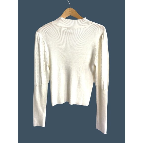 HOOKED UP- WOMENS WHITE LONG SLEEVE WOMEN'S SWEATER SIZE X-LARGE-NWT - Picture 5 of 10